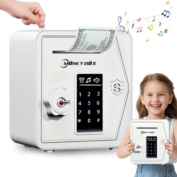 Piggy Bank For Kids - Automatic Money Saving Box, Automatic ATM Money Bank Automatic Coin Saver, Educational Savings Toy For Boys Girls