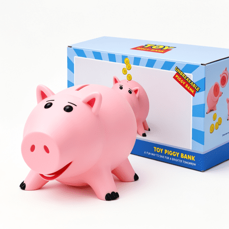 Creamily Piggy Banks for Kids Pink Large Money Box Saving Coin for Girls Boy Birthday Gift