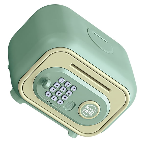 Piggy Banks Toy Electronic Coin Cash Saving Box with Personals Password & Fingerprint Unlocking Simulation for Boy Girls