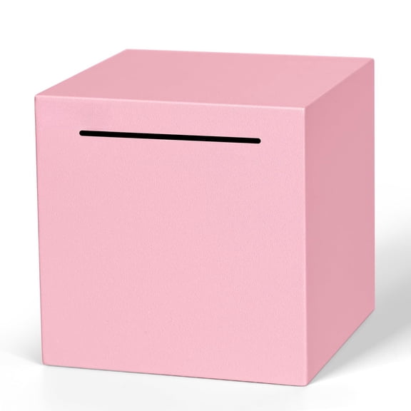 Piggy For Adults Break To Open  Unbreakable Stainless Steel Money Saving Box (pink Palm Size)