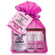 Piggy Paint 100% Non-toxic Girls Nail Polish, Safe, Chemical Free, Low Odor for Kids - ( PINKie Promise, LOL, 3.4 oz. Remover, Heart Nail Art ) Perfectly Pink - .25 oz