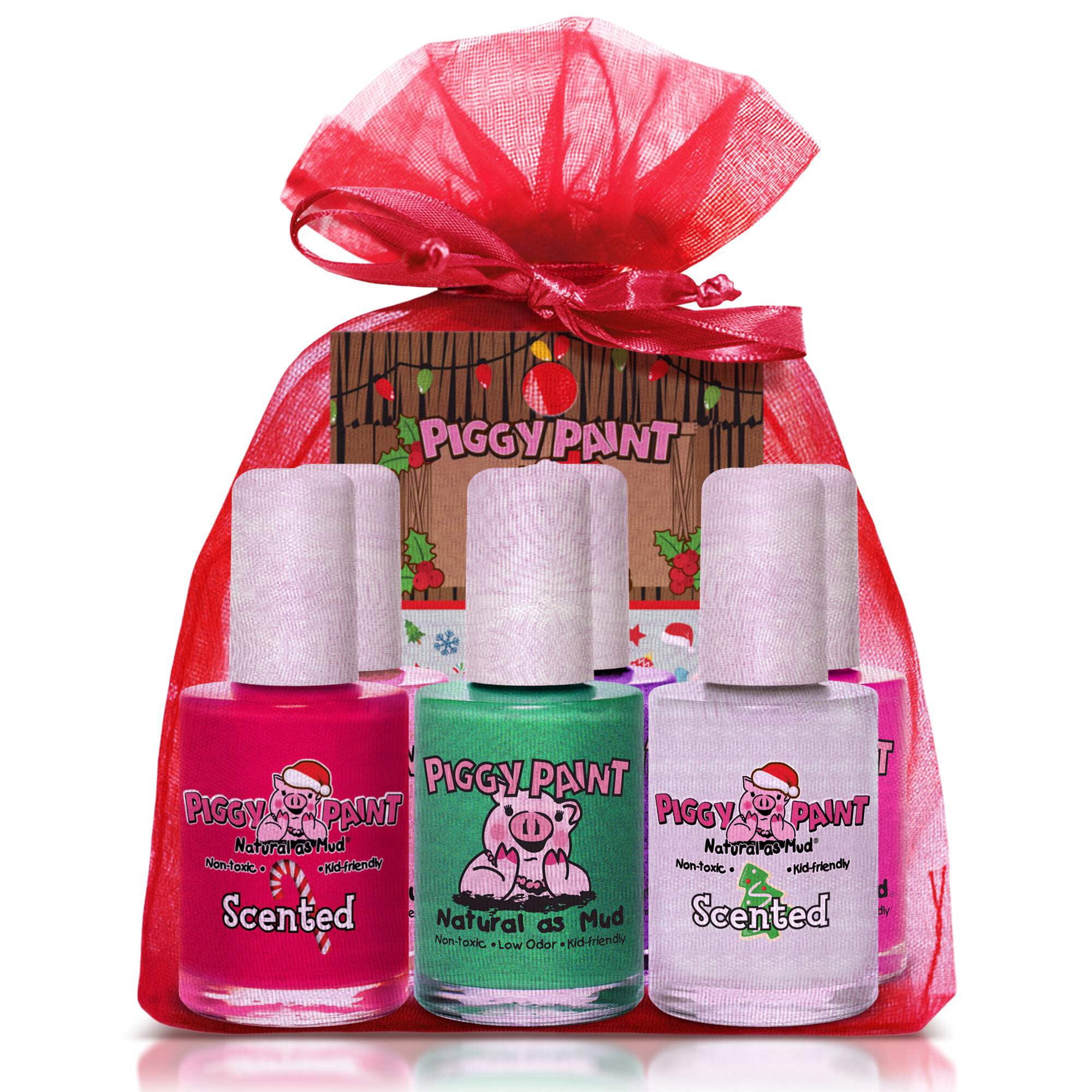Piggy Paint Jingle Nail Rock 6 Christmas Non-toxic Nail Polishes for Kids & Nail Art
