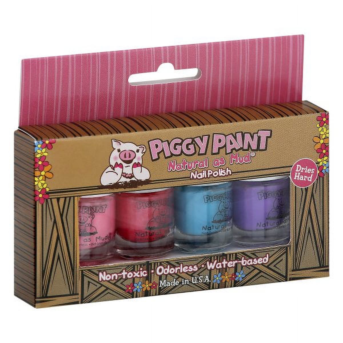 Piggy Paint Nail Polish- 4 Bottle Box- Non-toxicColors may vary from image based on Availbilty) - image 1 of 2