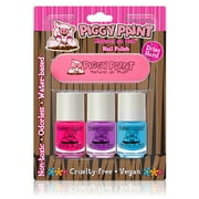 Piggy Paint Set of 3 Non-toxic Nail Polish Kit for Kids, Cruelty-free & Vegan, Kid-Safe