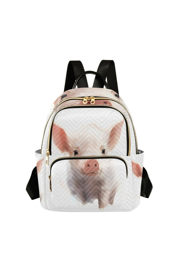 Piggy Pig Travel Laptop Backpack Casual Daypack Lightweight Bookbag Compartment for Business