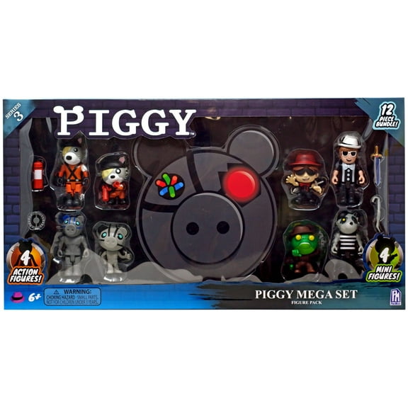 Series 3 Piggy Figure 8 Pack Mega Playset, 4 Action Figures & 4 Mini Figures