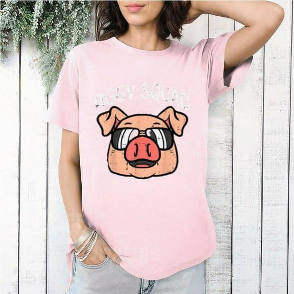 Piggy Squad Funny Pig Farmer Hog Farm Animal Humor Gift T-Shirt, for men & women, up to size 5XL