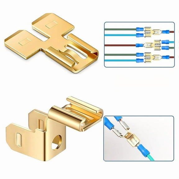 Piggyback Spade Connectors Quick Disconnect Electrical Wire Spade Terminals Adapter 100pcs