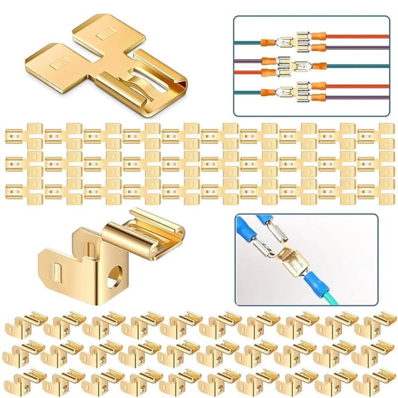 Piggyback Spade Connectors Quick Disconnect Electrical Wire Spade Terminals Adapter 60pcs