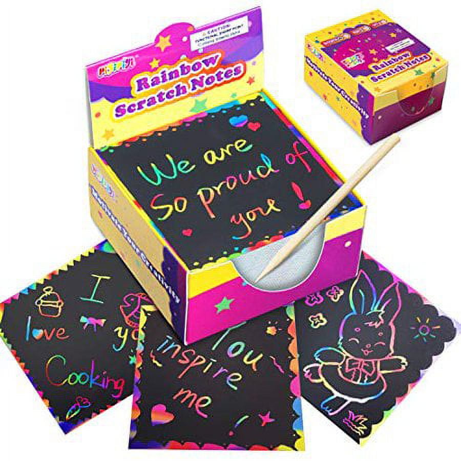 Buddy & Barney Unicorn World Scratch and Spiral Art - Rainbow Scratch Art  for Kids | Includes Set of 10 Scratch Paper Art Sheets, 3 Gel pens, 20