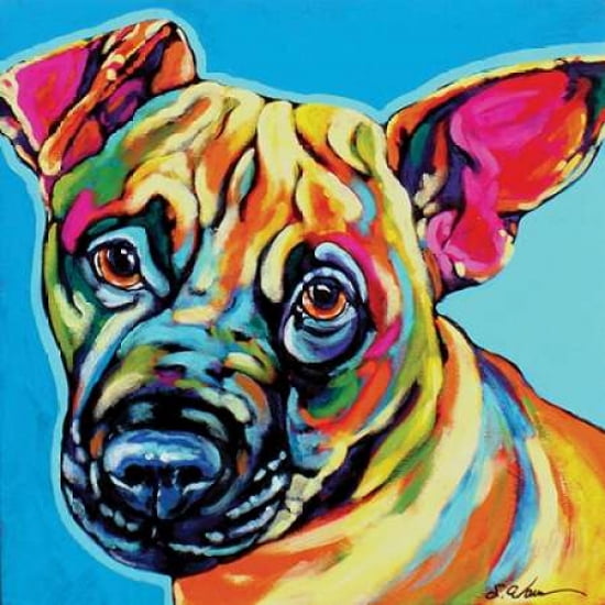 Piglet Canvas Art - Sally Evans (24 x 24)