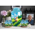 thumbnail image 1 of Piglet in Grass Field Cremation Urn Set – Large and Four Mini Aluminum Memorial Containers with Pastoral Piglet Theme – Animal Ashes Collection with Threaded Lids – 10" Large + 4x3" Keepsake, 1 of 2