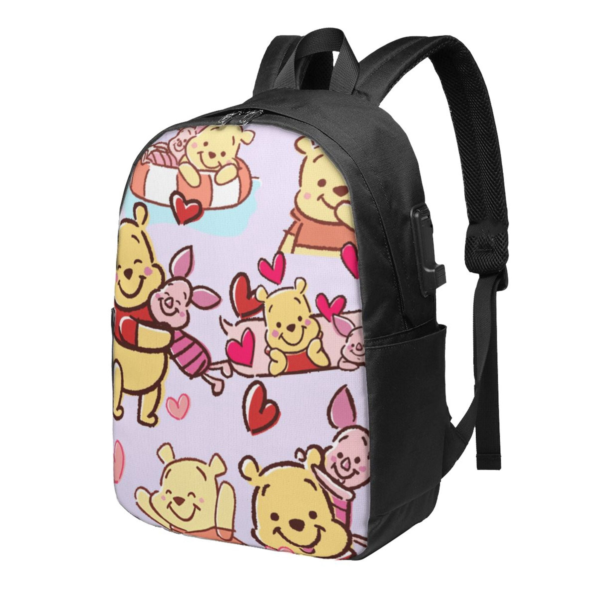 Piglet Love Win-nie The Po-oh Laptop Backpack with USB Port & Headphone ...