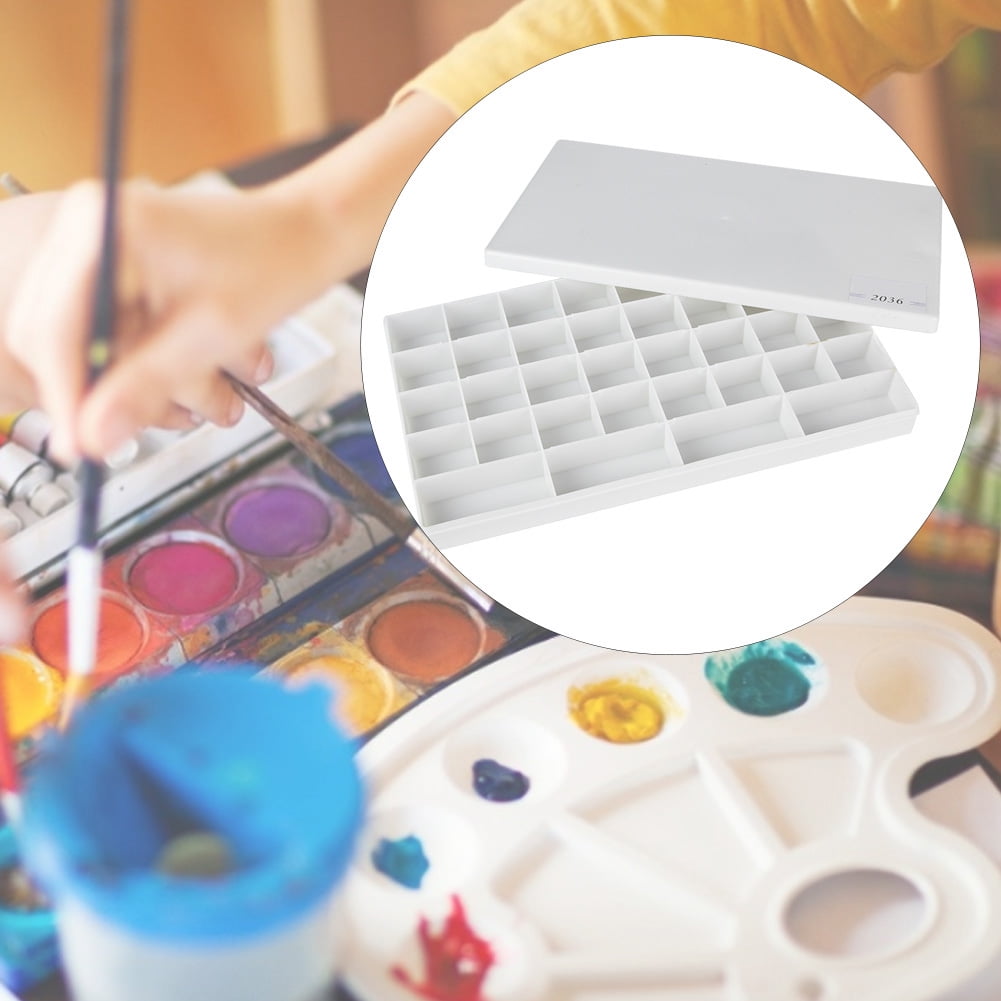 Pigment Box, 24 Grids/36 Grids Practical Color Mixing Painting Palette Paint Box, Pigment Paint