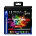 thumbnail image 1 of Pigment Brush Pen Set, Medium-Firm, Assorted Basic Colors, 12/Pack | Bundle of 5, 1 of 4