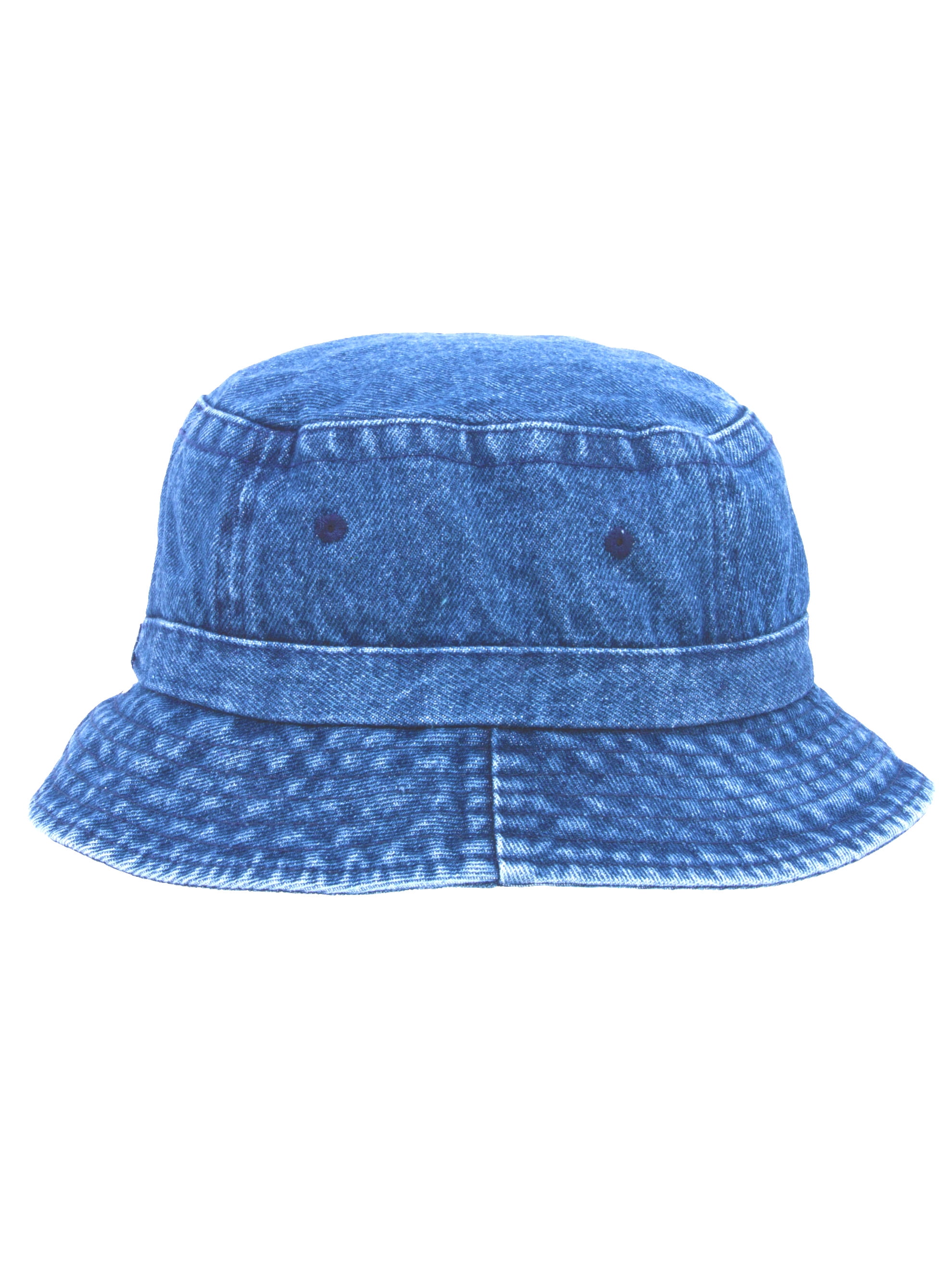 100% Cotton Pigment Dyed Bucket Hat, Hand Washed Denim, One