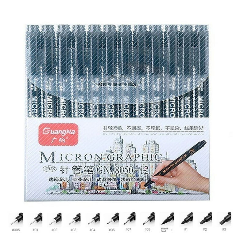 Pigment Liner Micron Pen set Manga markers Needle Pen Art Brush