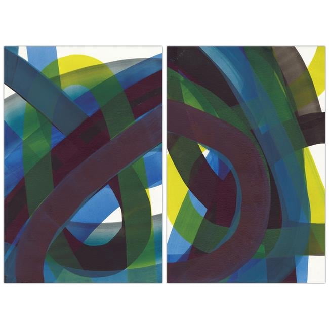Pigment Play Frameless Free Floating Tempered Glass Panel Graphic Wall Art , 48" x 32" each