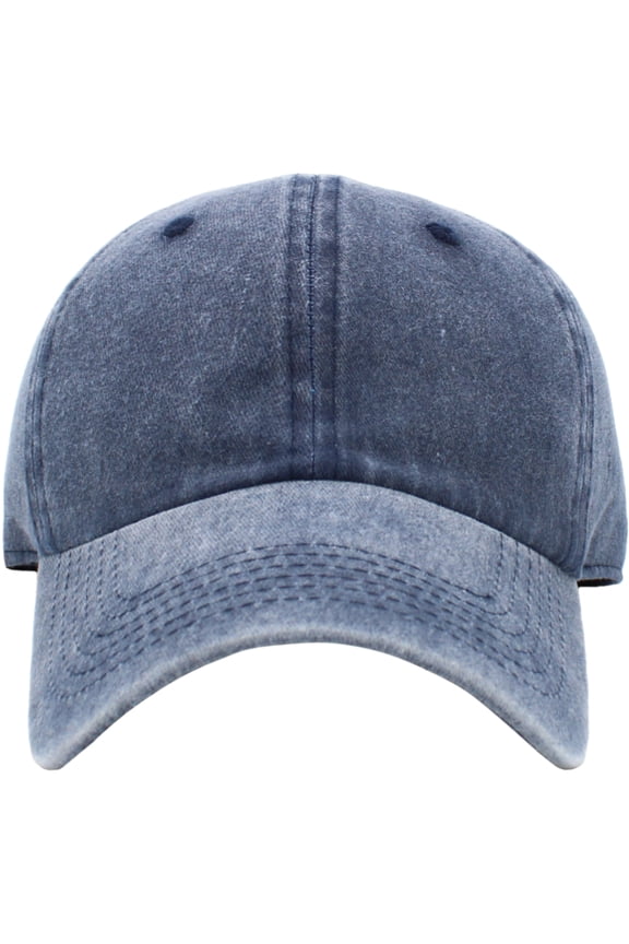 Pigment Washed Cotton Cap Baseball Caps Hat Adjustable Polo Style Plain Solid