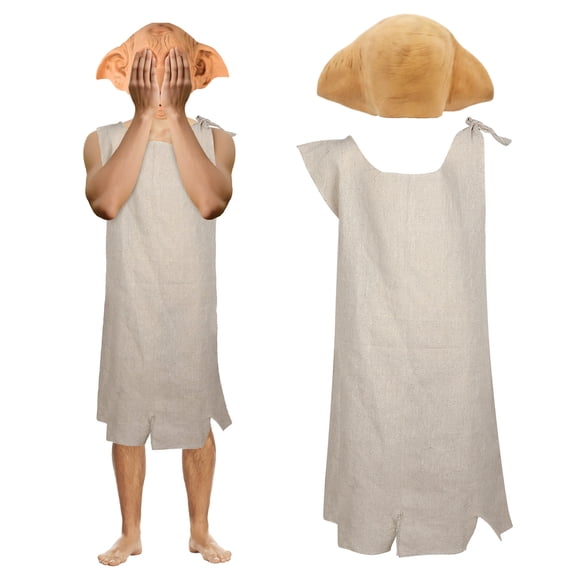 Pigmiss Halloween Elf Men Unisex Costume Women,shirt Outfit for Adult Halloween Cosplay Accessory,Mask,L