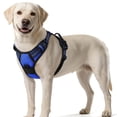 thumbnail image 1 of Pigo Dog Harness No Pull Pet Harness with 2 Leash Clips, Adjustable Soft Padded Dog Vest, No Choke Reflective Outdoor Pet Oxford Vest with Easy Control Handle for Large Dogs, Dazzling Blue, 1 of 11