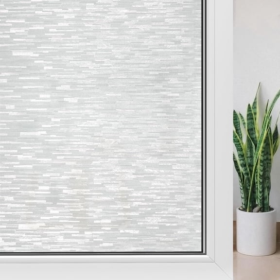 Pigo Window Privacy Film, Frosted Glass Window Film Static Cling Covering, Non Adhesive Privacy Clings Vinyl, Removable Frosting Sticker for Home Decoration, 17.5 x 78.7 Inches