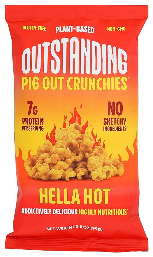 Pigout PIGOUT Hella Hot Pigless Pork Rinds, 3.5 Ounce