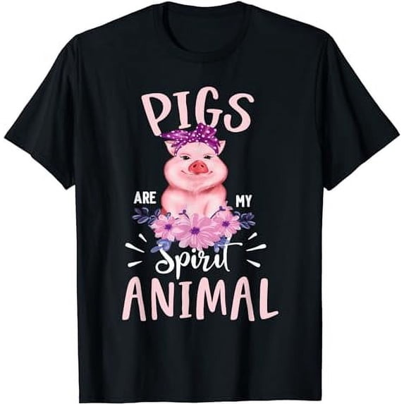 Pigs Are My Spirit Animal Funny Cute Pig - Pig Lovers T-Shirt