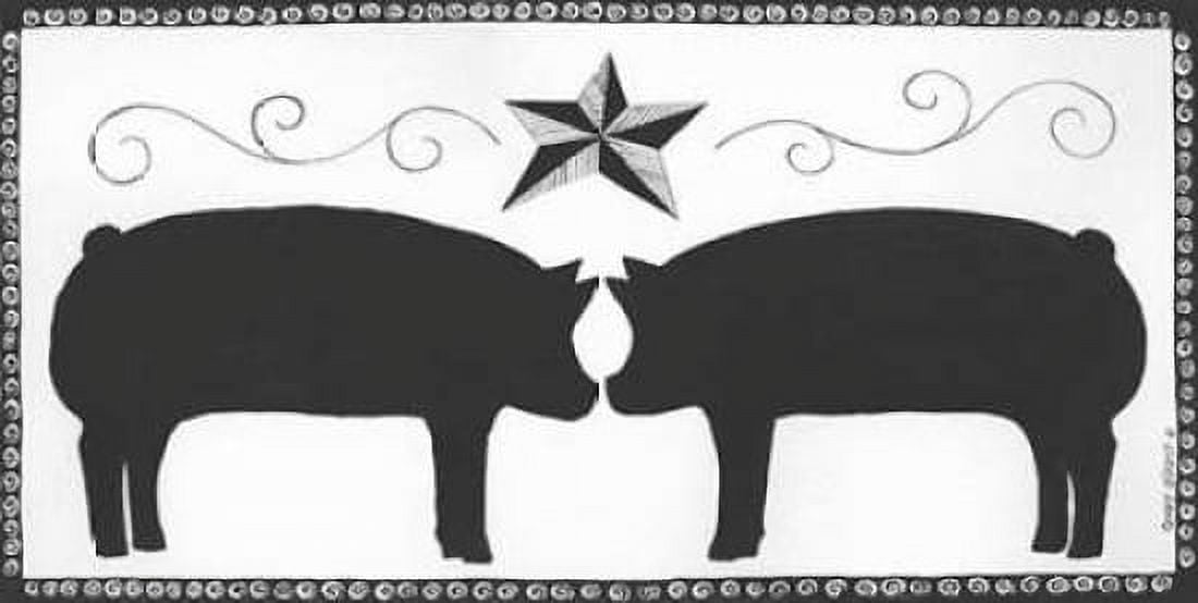 Pigs Canvas Art - Cindy Shamp (24 x 48)