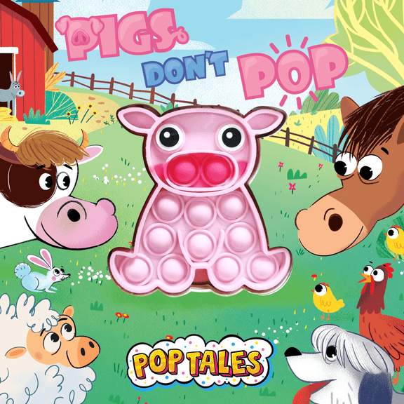 Pre-Owned Pigs Don't POP - Children's Touch and Pop Board Book with Fidget Pop Toy, 9781955044394, 1955044392, Paperback,
