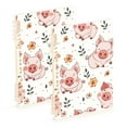 thumbnail image 1 of Pigs Flowers Leaves Ring Binder Notebook Journey Note Diary College Ruled Spiral Notebook Study Loose Leaf Paper A5 60 Pages, 1 of 8