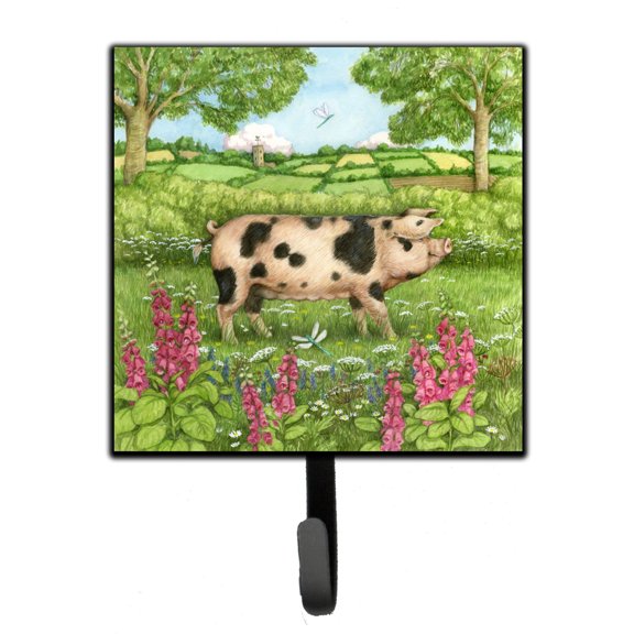 Pigs Meadowsweet by Debbie Cook Leash or Key Holder
