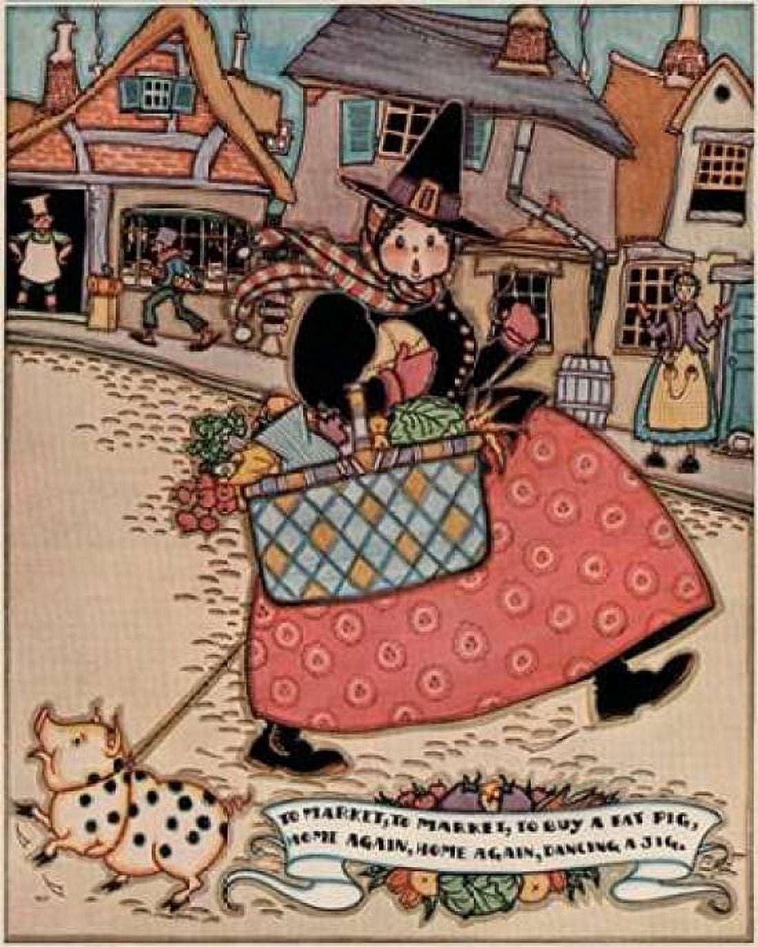 Pigs and Pork Home Arts To Market Canvas Art - Mary Wright Jones (24 x 30)