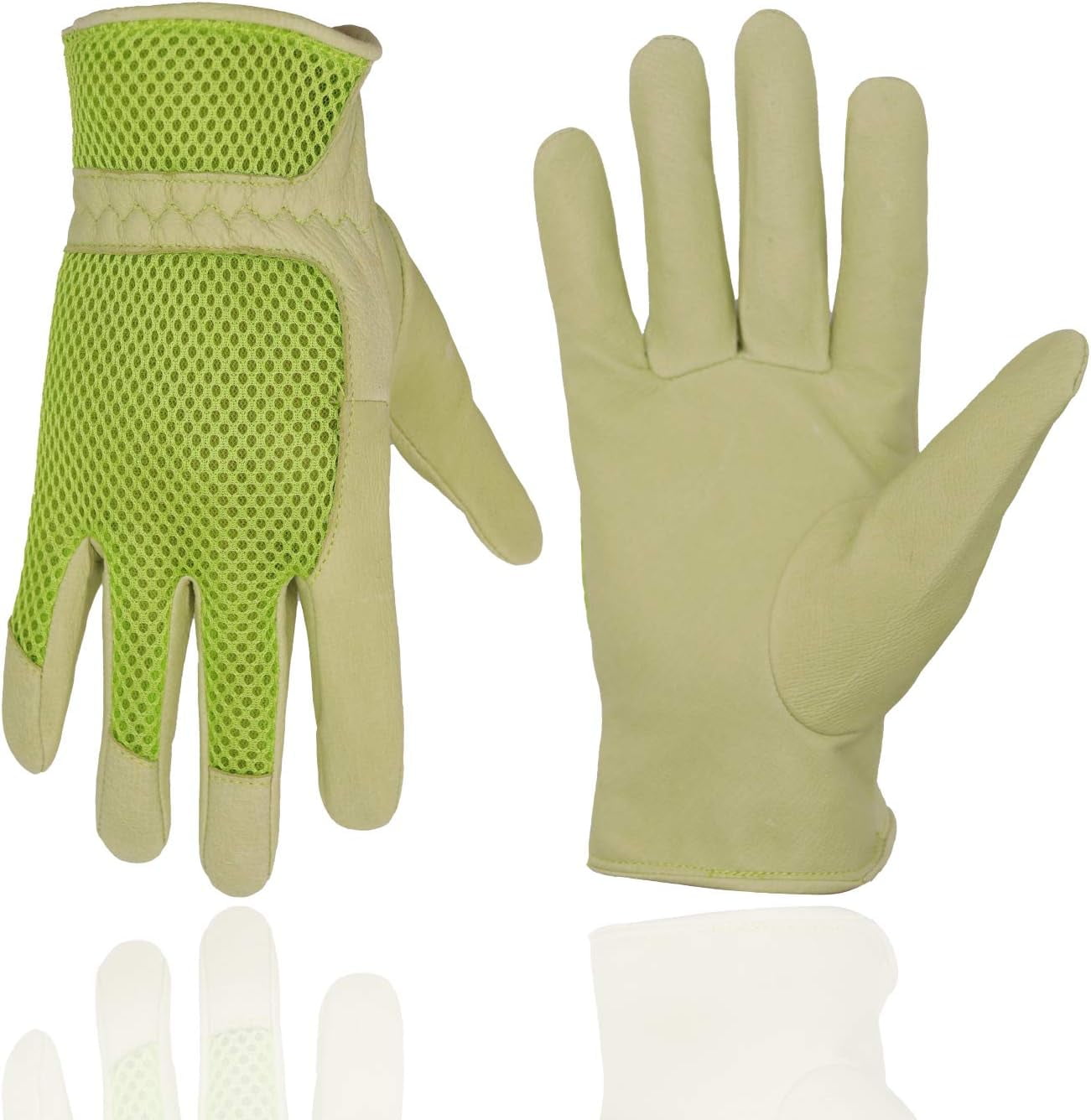 Pigskin Leather Women Gardening Gloves, Stretchable Work Gloves Women