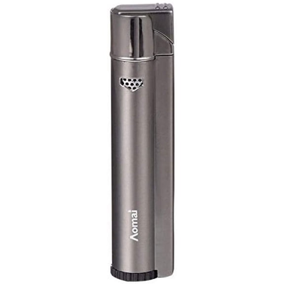 Piioket Aomai Metal Cigarette Lighter Windproof Refillable Butane Gas Cigar Lighter - Gray