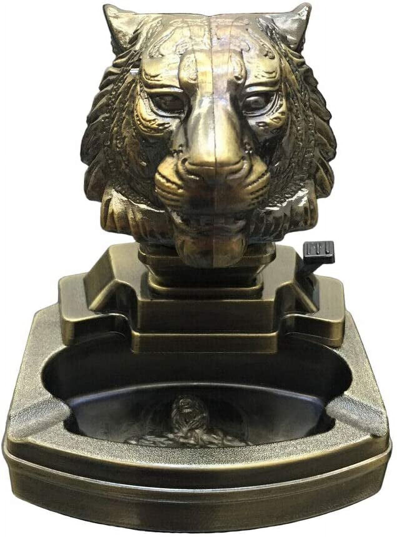 Piioket Tiger Shaped Style Cigar Cigarette Lighter Refillable Butane Gas Fuel Lighter with Ashtray Ash Tray
