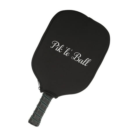 Pik'le'Ball Pickleball Paddle Cover – Safeguard Your Paddle with a Neoprene Black Racquet Sleeve, Tailored for Most USAPA Standard Paddles, Long-lasting Protection and Style for Pickleball Equipment