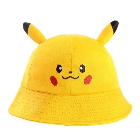 Pika-Poke Yellow Character With Ears Yellow Bucket Style Hat