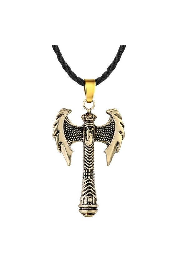 Axe Necklace for Men, Nordic Viking Axe Pendant Necklace with 19.7” Chain, Vintage Warrior Battle Axe Necklace, Retro Axe Totem Amulet Necklace, Punk Jewelry Gift for Men
