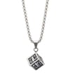 thumbnail image 1 of PikaLF Cube Necklace for Men, Stainless Steel Simple Square Cube Charm Pendant Necklace with 27.6” Chain, Vintage Carved Amulet Necklace, Minimalist Necklace, Punk Rock Jewelry Gift for Men, 1 of 5