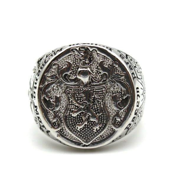 PikaLF  Lion Ring for Men, Norse Viking Lion Head Ring, Hip Hop Lion Signet Ring, Vintage Lion Totem Amulet Ring, Gothic Masonic Skull Ring, Pyramid Triangle Ring, Punk Animal Lion Jewelry for Men