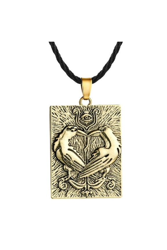 Raven Necklace for Men, Norse Viking Raven Pendant Necklace with 19.7” Chain, Celtic Odin Raven Totem Amulet Necklace, Vintage Crow Couple Necklace, Punk Animal Bird Jewelry Gift for Men