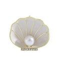 thumbnail image 1 of PikaLF Shell Brooch Pins for Women, Ocean Seashell Brooch Pin, Cute Pearl Shellfish Brooch Lapel Pin, Bohemian Beach Seashell Brooches Pins for Women Hat Bag Suit Dress Accessories, 1 of 4