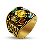 PikaLF Thanos Ring for Men, Thanos Infinity Gauntlet Ring, Infinity Stone Ring, Infinity War Soul Power Stone Crystal Ring, Costume Jewelry Gift for Men Boys