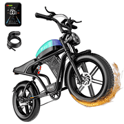 PostJoy F30 2500W Electric Bike, 48V20Ah Battery up to 50 Miles 7-Speed All-Terrain, 20-inch Fat Tire Full Suspension, off-Road Dirt Mountain Bike UL2849 Certified