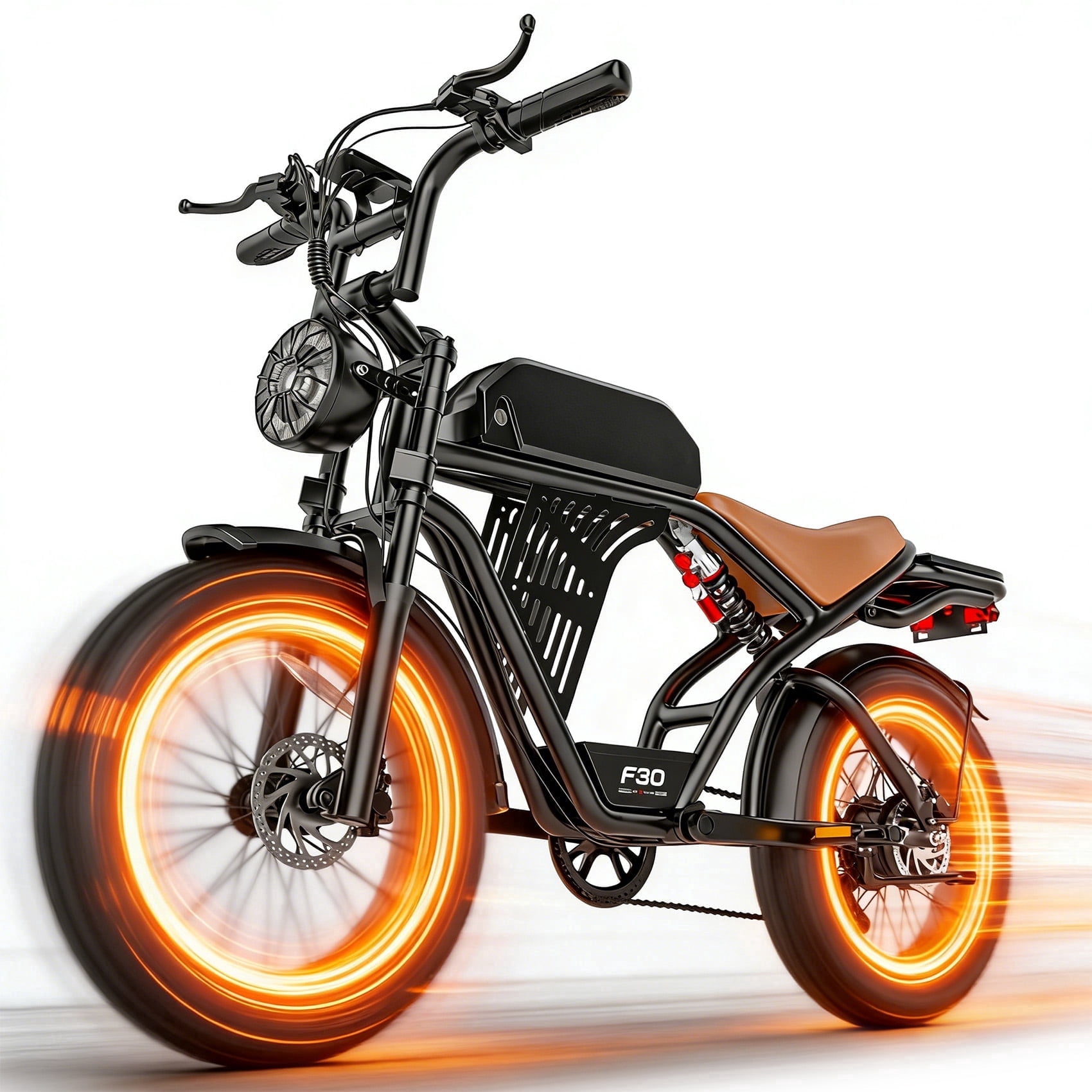 PostJoy F30 2500W Electric Bike, 48V20Ah Battery up to 50 Miles 7-Speed All-Terrain, 20-inch Fat Tire Full Suspension, off-Road Dirt Mountain Bike UL2849 Certified