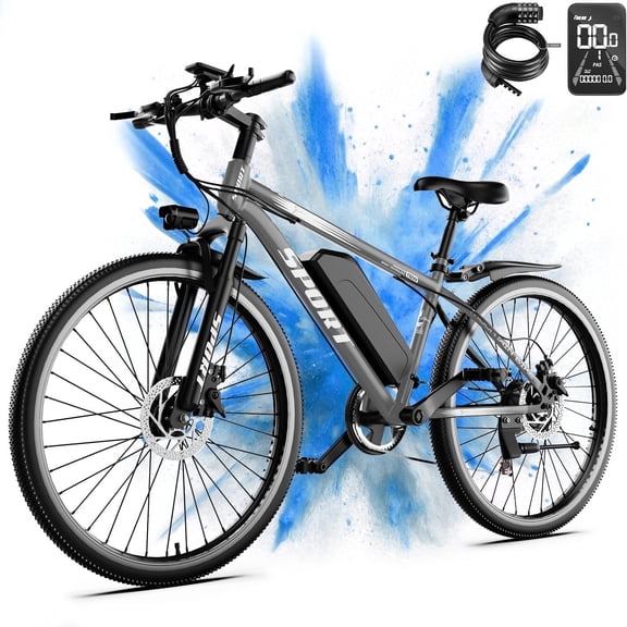 Pikabike Electric Mountain Bike for Adults 18 , 26", 750W Ebike, Max Speed 20MPH, 48V 10Ah Ebike UL2849 Certified