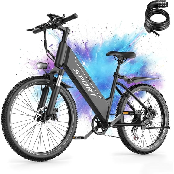 Pikabike Electric Bike for Adults, 26" 1500W Continuous E-Mountain Bike, 48V 12Ah Battery, UL 2849 Certified, 25MPH, 65 Miles Range, off-Road