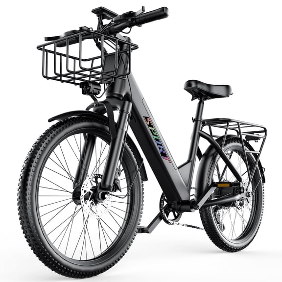 PostJoy Electric Mountain Bike 26" 1500W Peak Motor, 65 Miles 28MPH Ebike, 480Wh Battery Electric Bicycle for Adults 7 Speed Electric Bicycles Front Fork Suspension