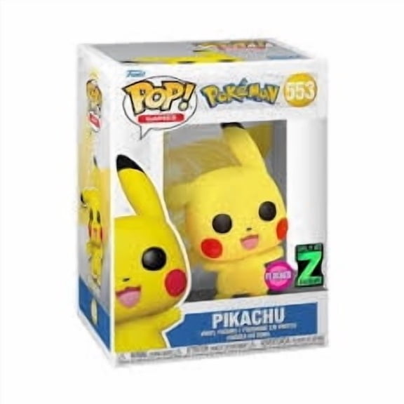 Pikachu 553 Flocked Stickered Funko Pop with Protector